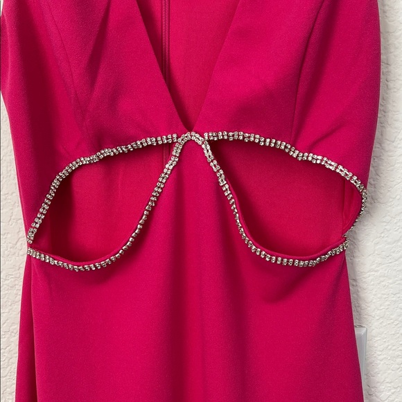 Lulu's Pink Maxi Dress with Rhinestone Accents - Picture 5 of 6